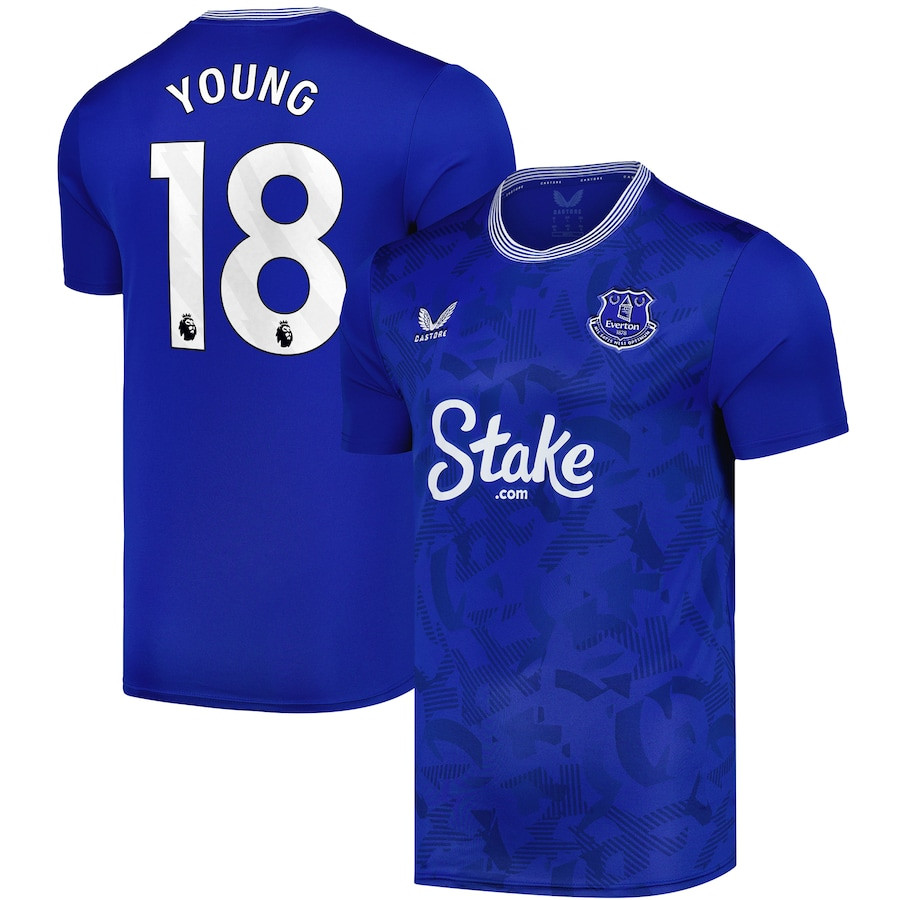 Ashley Young 18 Everton FC 2024/25 Home Men Jersey – Blue