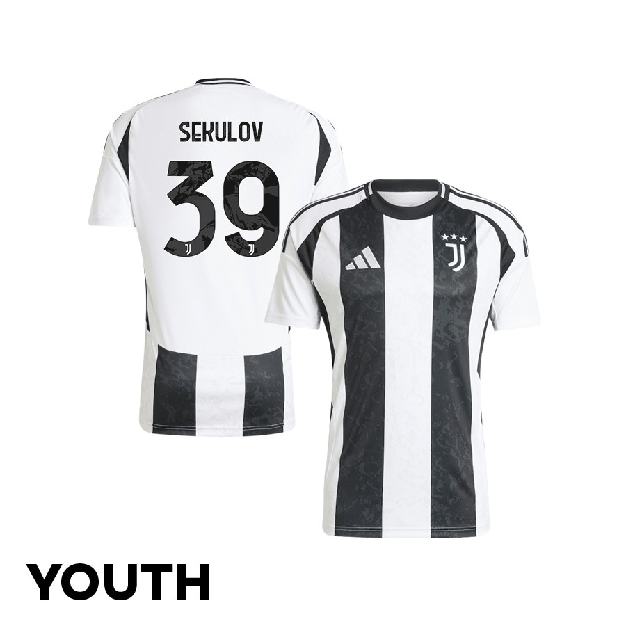 Nikola Sekulov 39 Juventus 2024/25 Home YOUTH Jersey – White