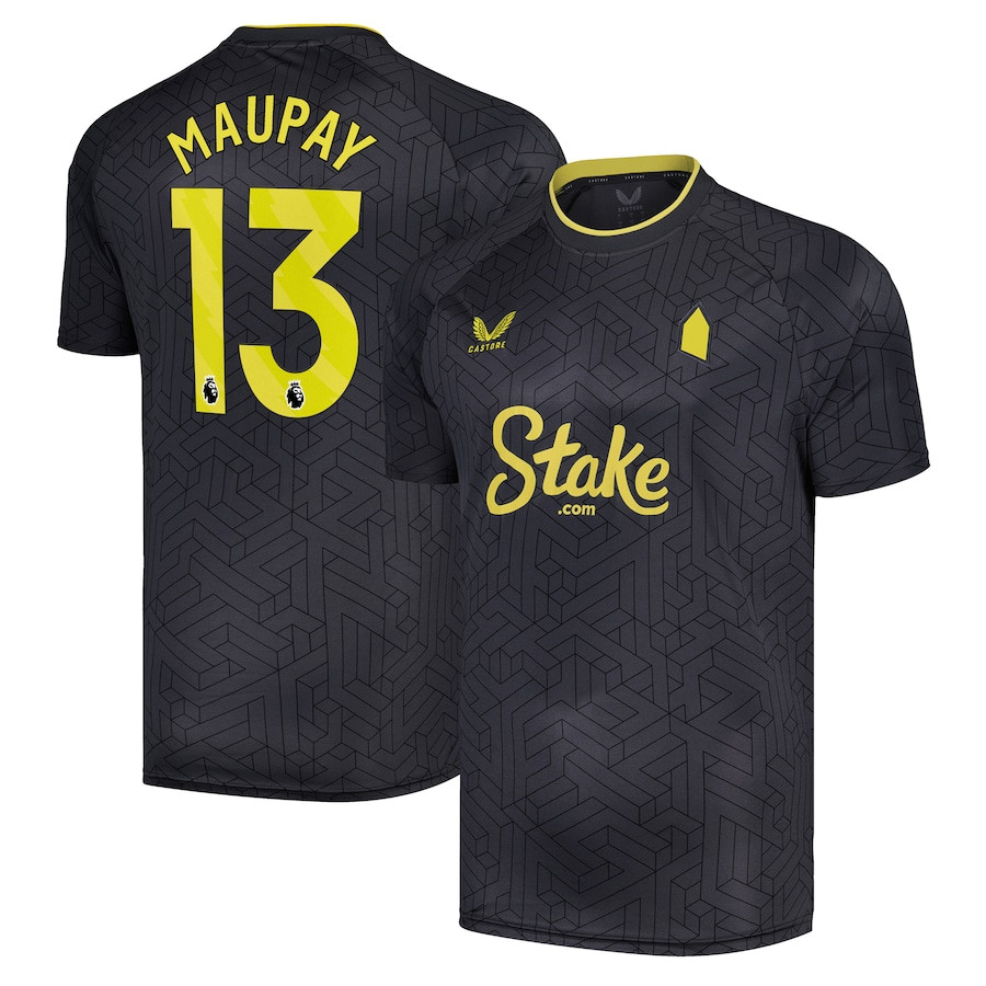 Neal Maupay 13 Everton FC 2024/25 Away Men Jersey – Black