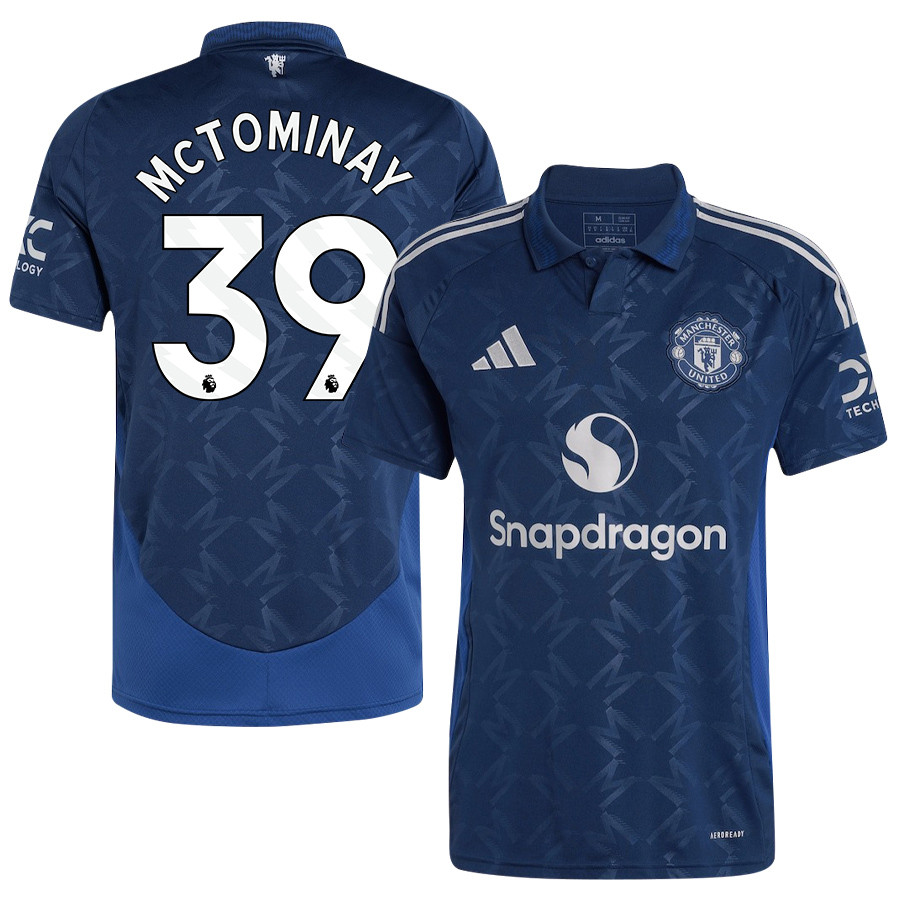 Scott McTominay 39 Manchester United 2024/25 Away Jersey – Men, Blue