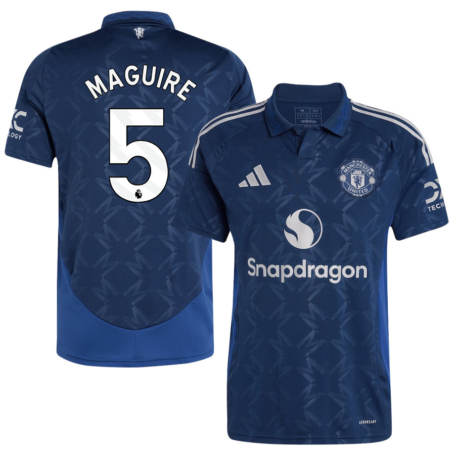 Harry Maguire 5 Manchester United 2024/25 Away Jersey – Men, Blue