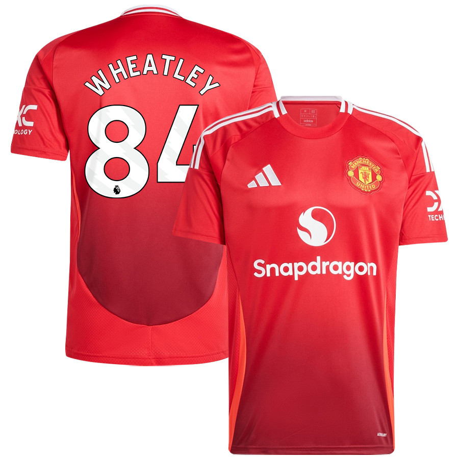 Ethan Wheatley 84 Manchester United 2024/25 Home Jersey – Men, Red