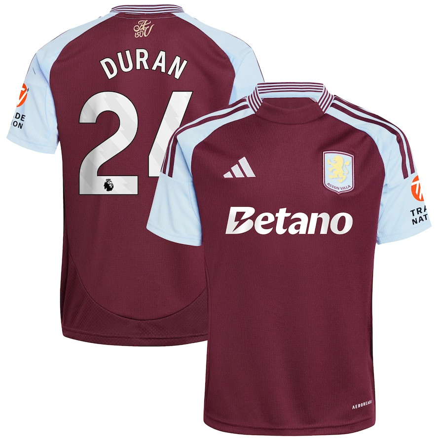 Jhon Durn 24 Aston Villa 2024/25 Home Men Jersey – Claret