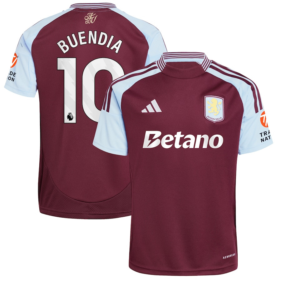 Emiliano Buenda 10 Aston Villa 2024/25 Home Men Jersey – Claret