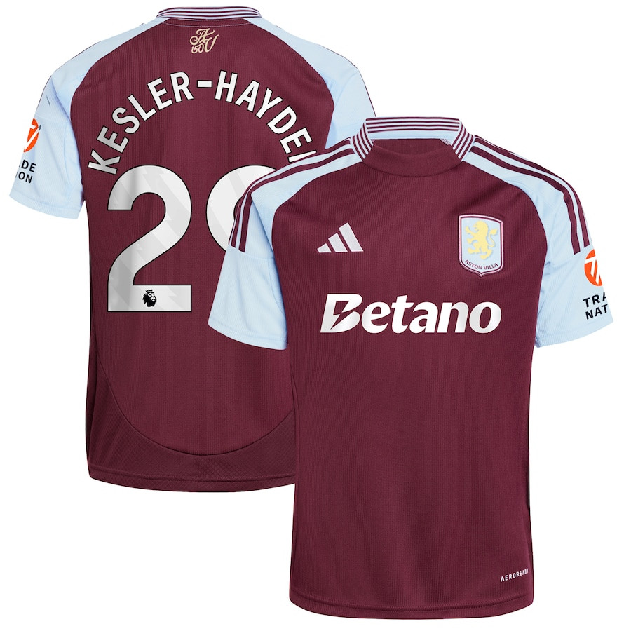 Kaine Kesler-Hayden 29 Aston Villa 2024/25 Home Men Jersey – Claret