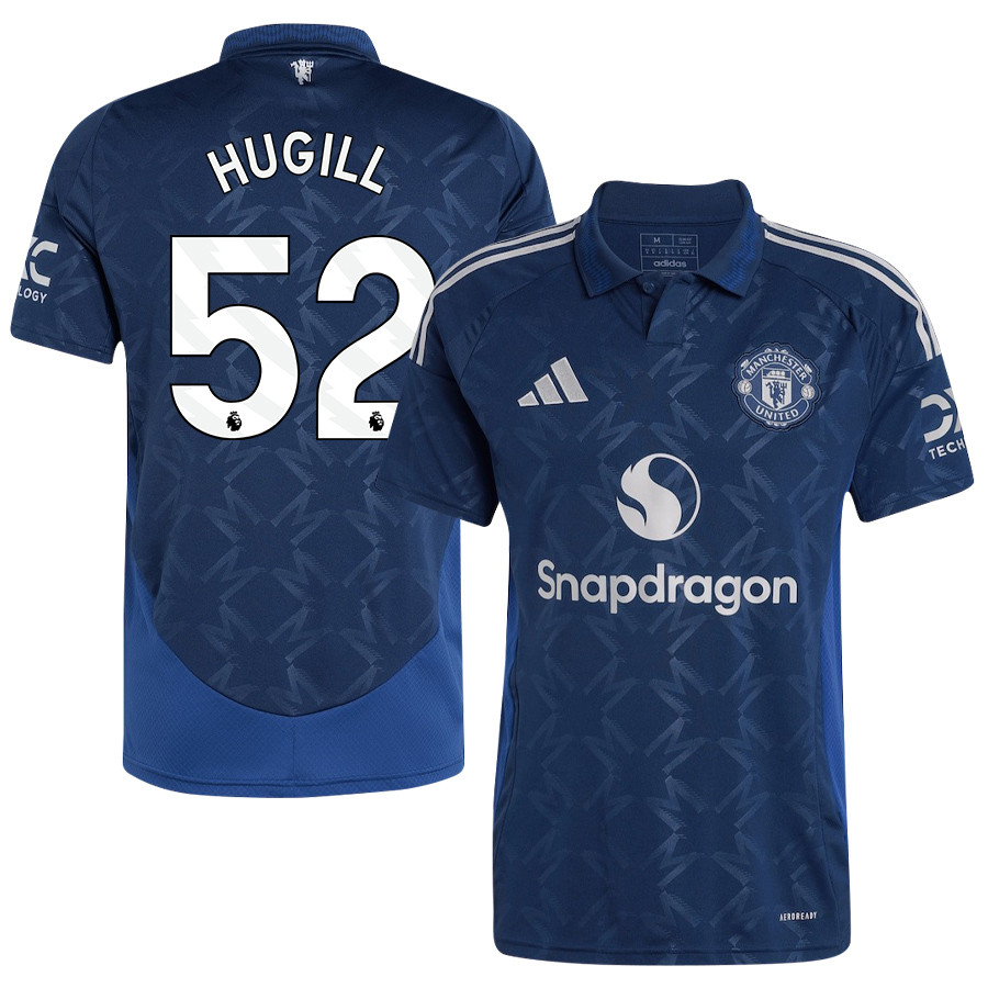 Joe Hugill 52 Manchester United 2024/25 Away Jersey – Men, Blue