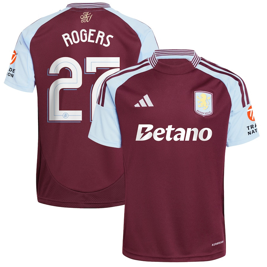 Morgan Rogers 27 Aston Villa Cup 2024/25 Home Men Jersey – Claret