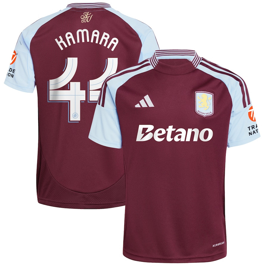 Boubacar Kamara 44 Aston Villa Cup 2024/25 Home Men Jersey – Claret