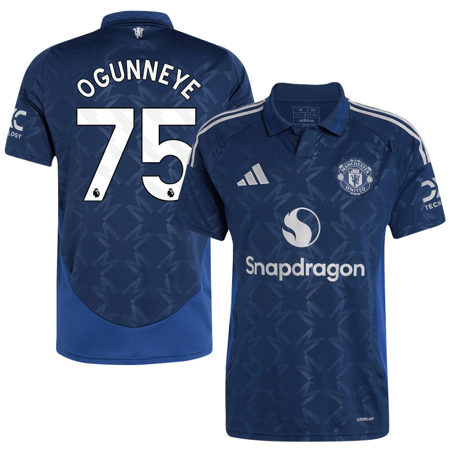 Habeeb Ogunneye 75 Manchester United 2024/25 Away Jersey – Men, Blue