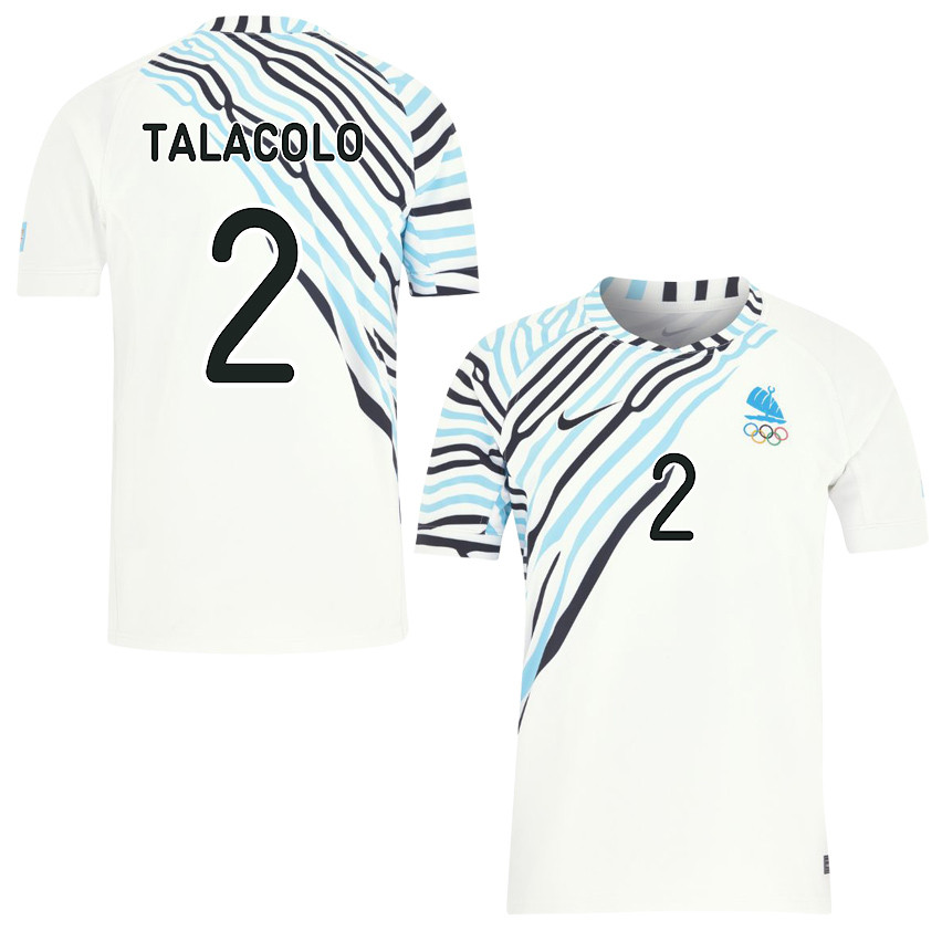 Joseva Talacolo 2 Fiji Sevens Rugby Home Olympic Games Paris 2024 Jersey – White