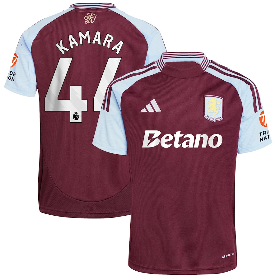 Boubacar Kamara 44 Aston Villa 2024/25 Home Men Jersey – Claret