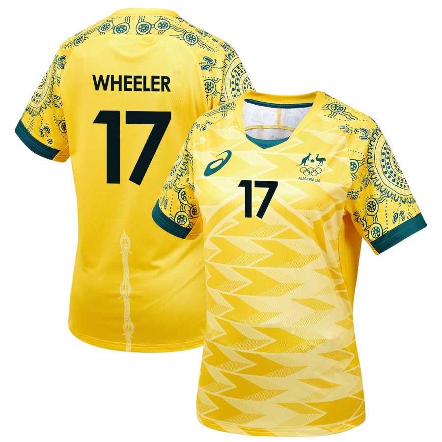 Clare Wheeler 17 Australia Women's National Team 2024/25 Men Home Jersey – Yellow
