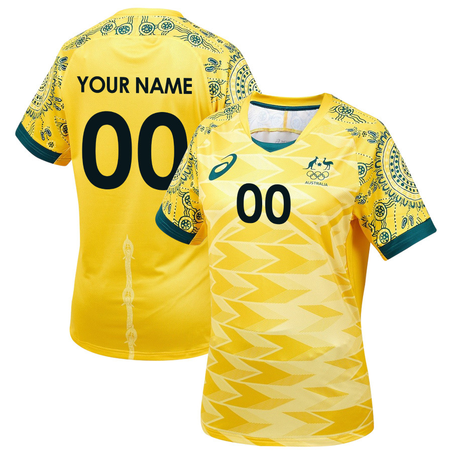 Australia Women's National Team 2024/25 Men Home Custom Jersey – Yellow