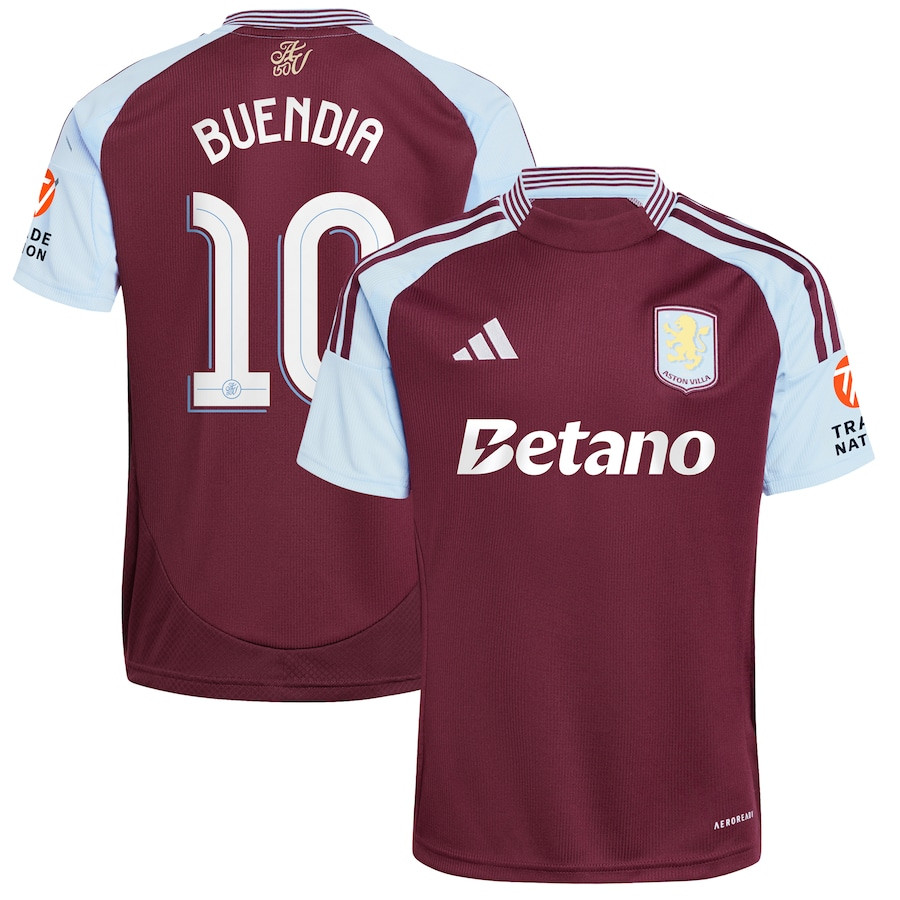 Emiliano Buenda 10 Aston Villa Cup 2024/25 Home Men Jersey – Claret
