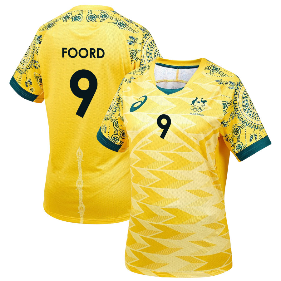 Caitlin Foord 9 Australia Women's National Team 2024/25 Men Home Jersey – Yellow