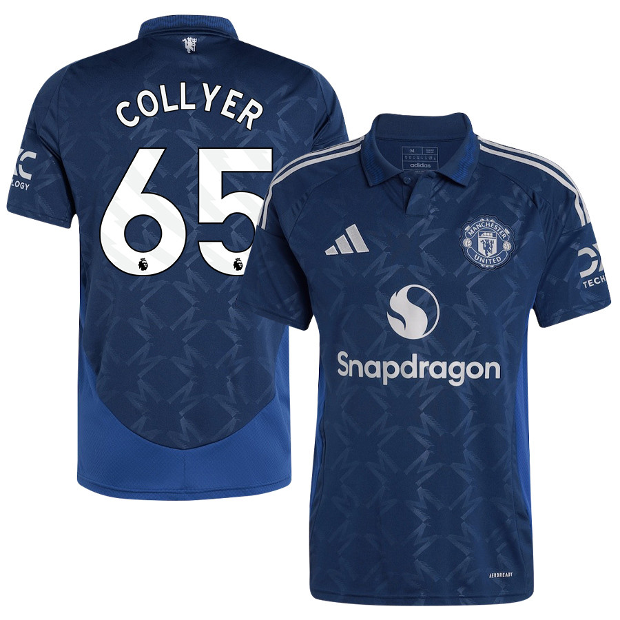 Toby Collyer 65 Manchester United 2024/25 Away Jersey – Men, Blue