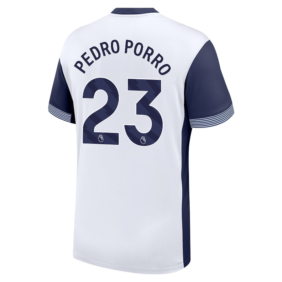 Pedro Porro 23 Tottenham Hotspur 2024/25 Home Men Jersey – White