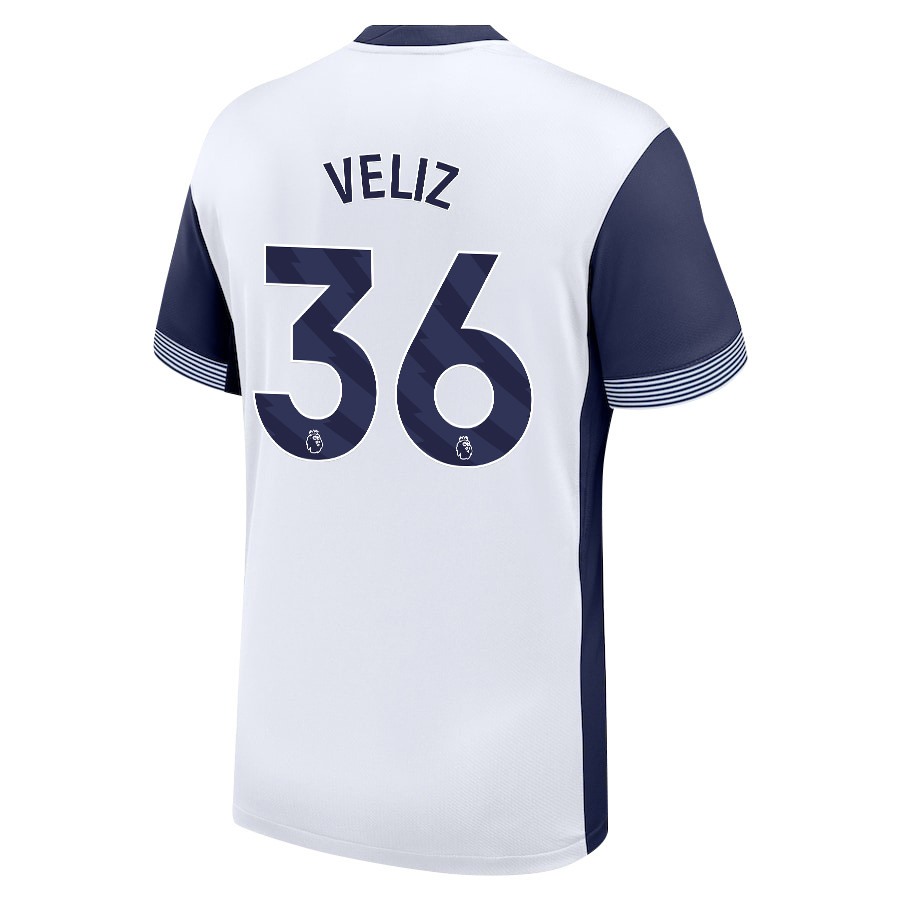 Alejo Veliz 36 Tottenham Hotspur 2024/25 Home Men Jersey – White