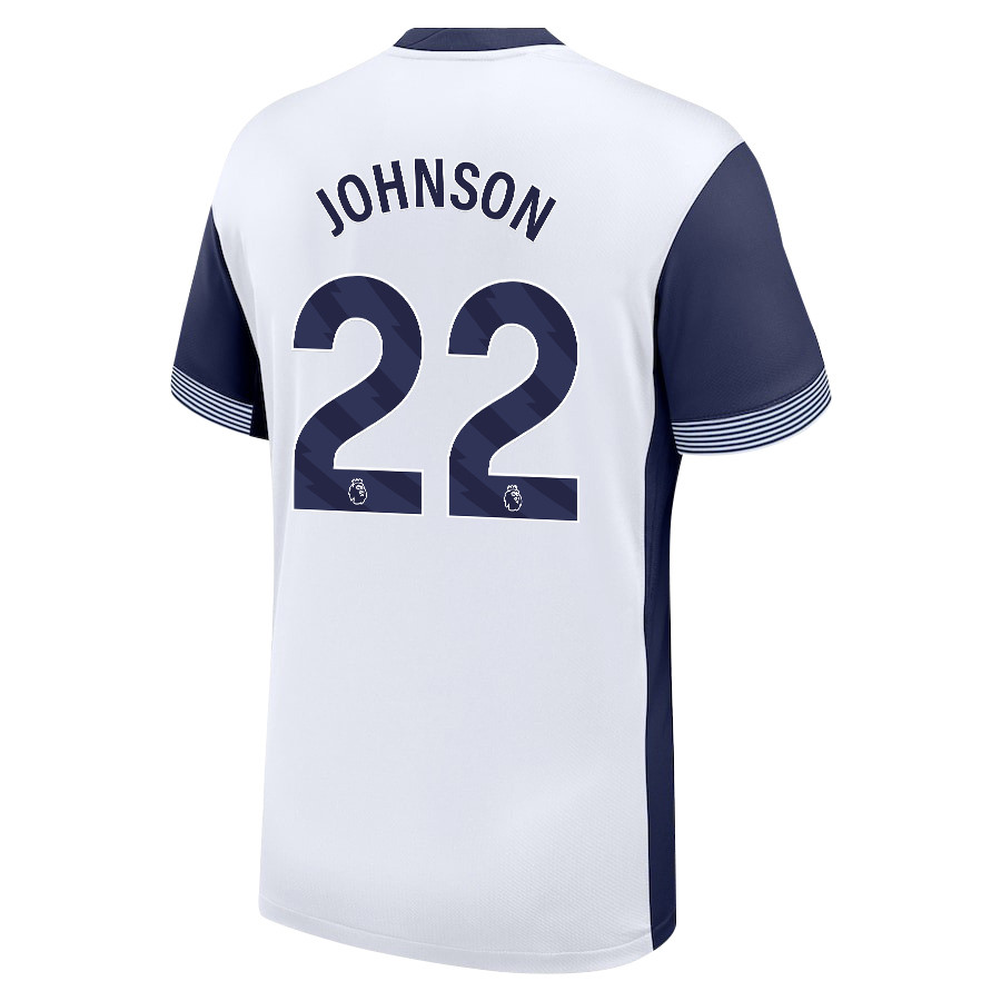 Brennan Johnson 22 Tottenham Hotspur 2024/25 Home Men Jersey – White