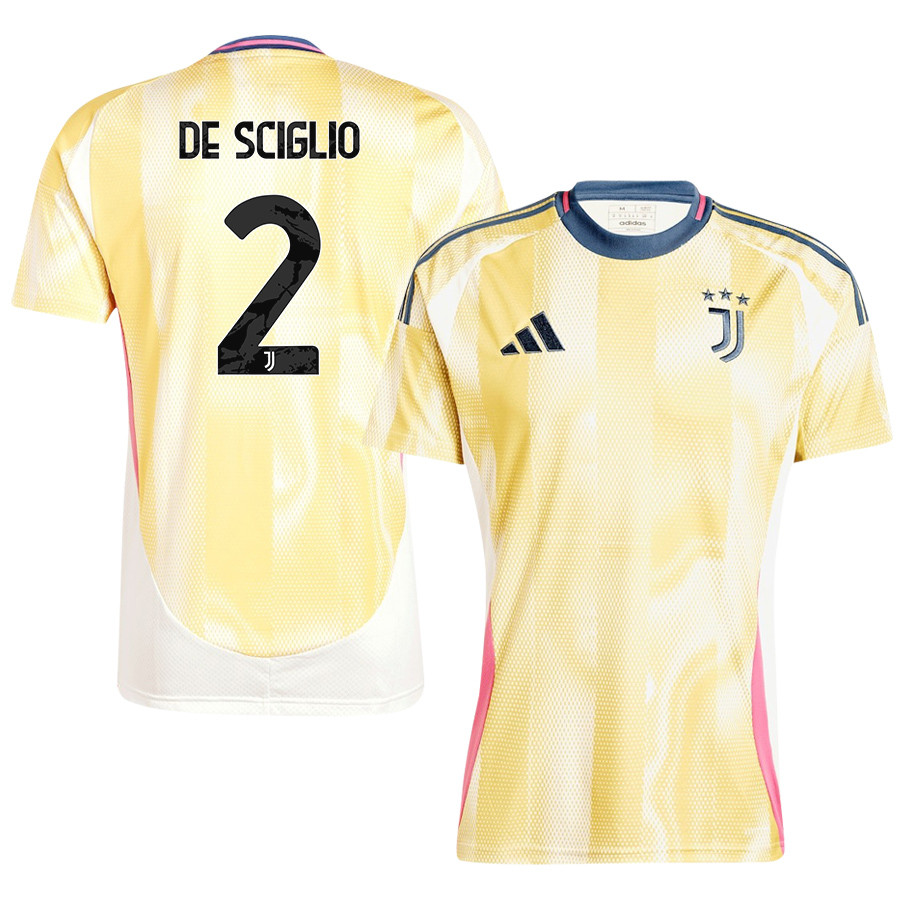 Mattia De Sciglio 2 Juventus 2024/25 Away Men Jersey – Yellow