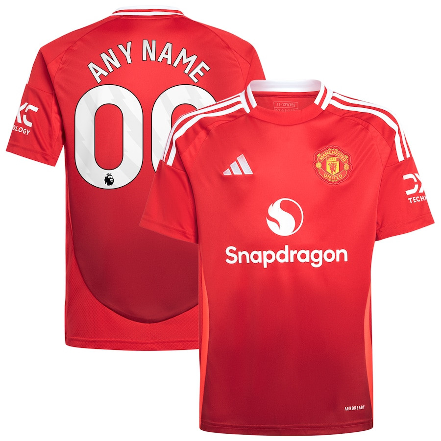 Manchester United 2024/25 Home YOUTH Custom Jersey – Red