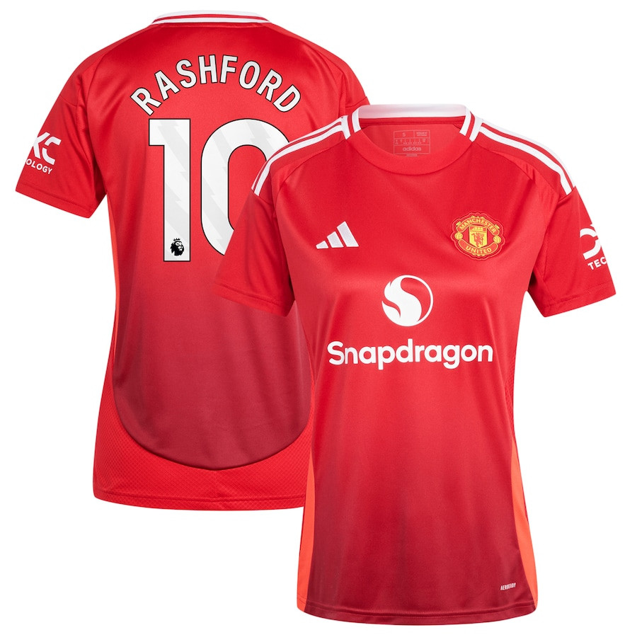 Marcus Rashford 10 Manchester United 2024/25 Home Women Jersey – Red