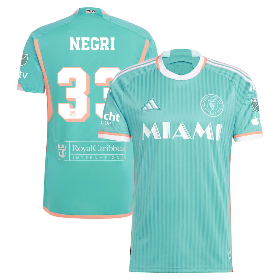 Franco Negri 33 Inter Miami CF 2024 Archive Men Jersey – Aqua