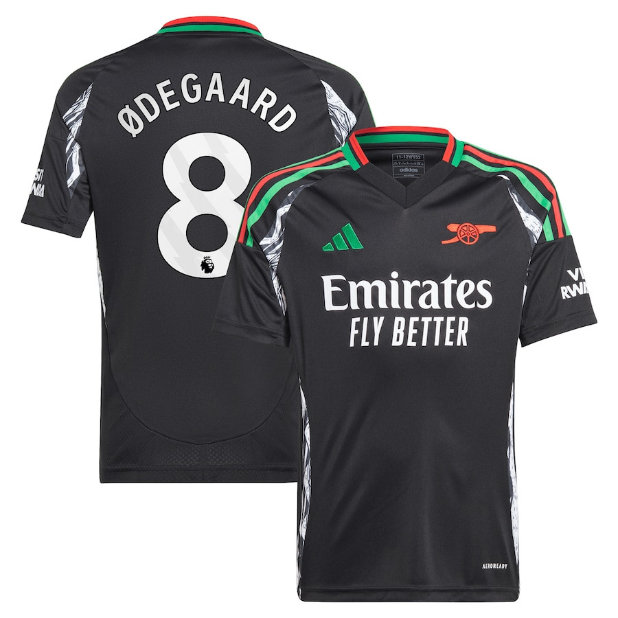Martin degaard 8 Arsenal 2024/25 Away YOUTH Jersey – Black