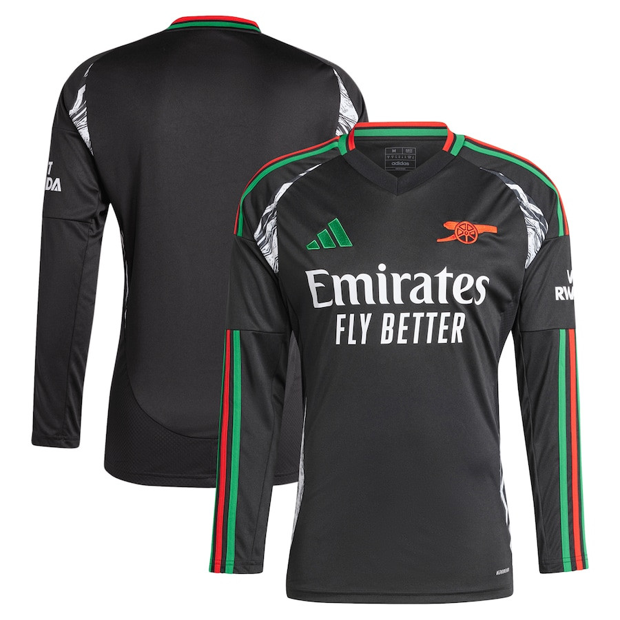 Arsenal 2024/25 Away Long Sleeve Men Jersey – Black