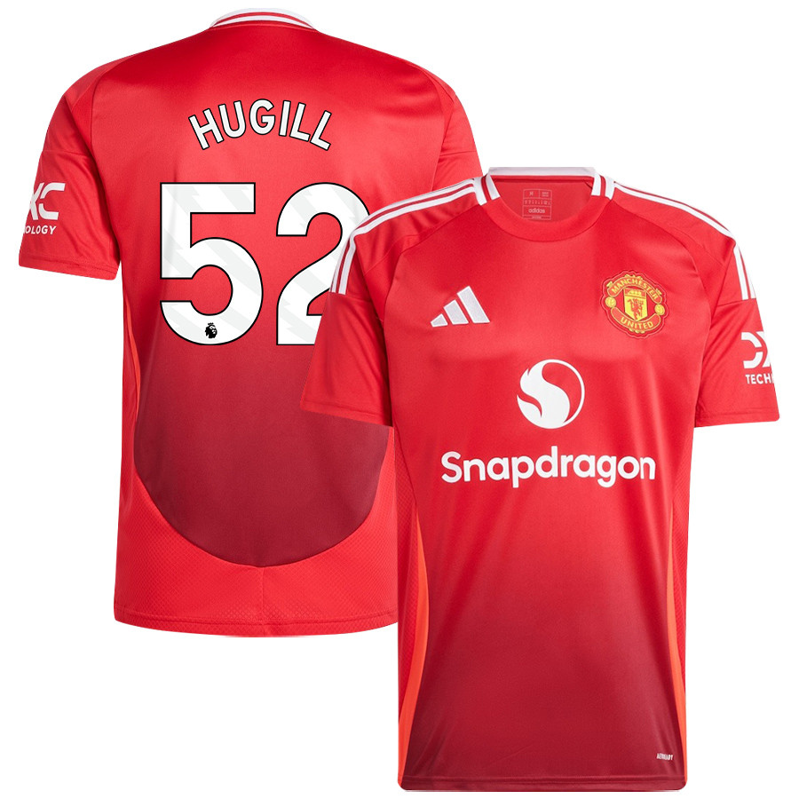 Joe Hugill 52 Manchester United 2024/25 Home Jersey – Men, Red