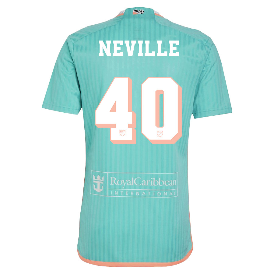 Harvey Neville 40 Inter Miami CF 2024 Archive Men Jersey – Aqua