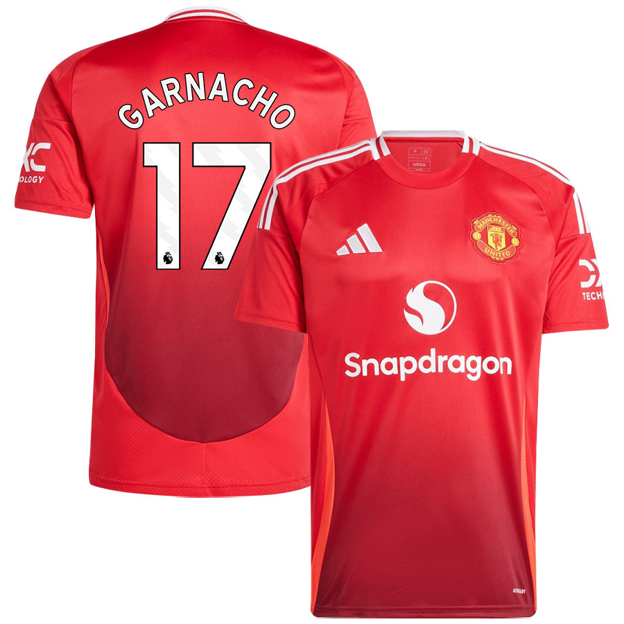 Alejandro Garnacho 17 Manchester United 2024/25 Home Jersey – Men, Red