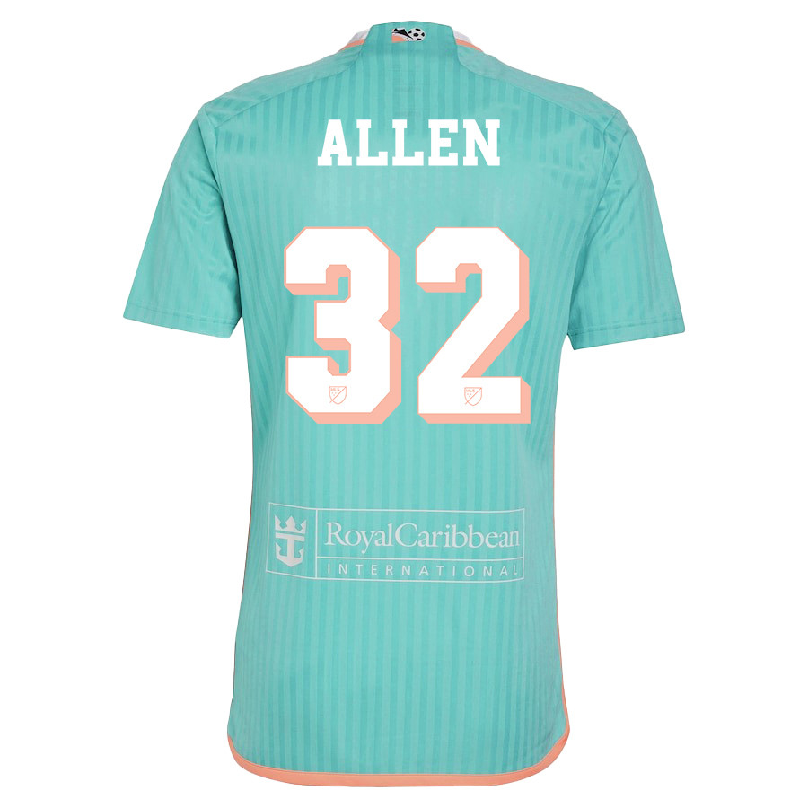 Noah Allen 32 Inter Miami CF 2024 Archive Men Jersey – Aqua