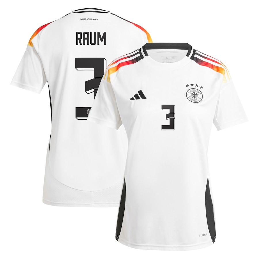 David Raum 3 Germany National Team 2024 Home Women Jersey – White