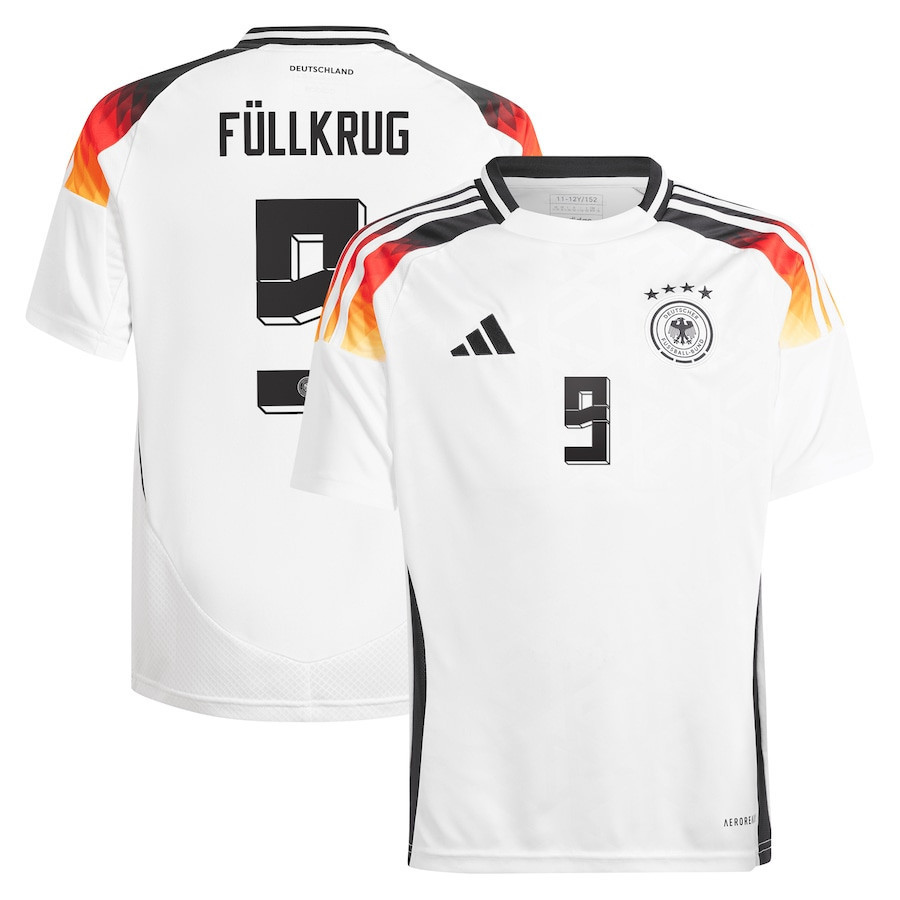 Niclas Fllkrug 9 Germany National Team 2024 Home YOUTH Jersey – White