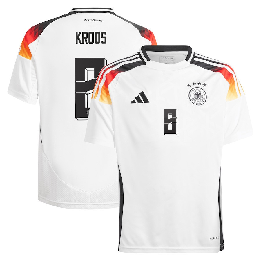 Toni Kroos 8 Germany National Team 2024 Home YOUTH Jersey – White