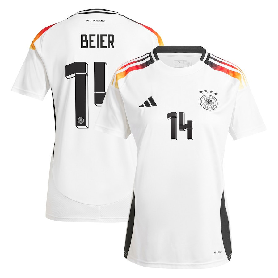 Maximilian Beier 14 Germany National Team 2024 Home Women Jersey – White