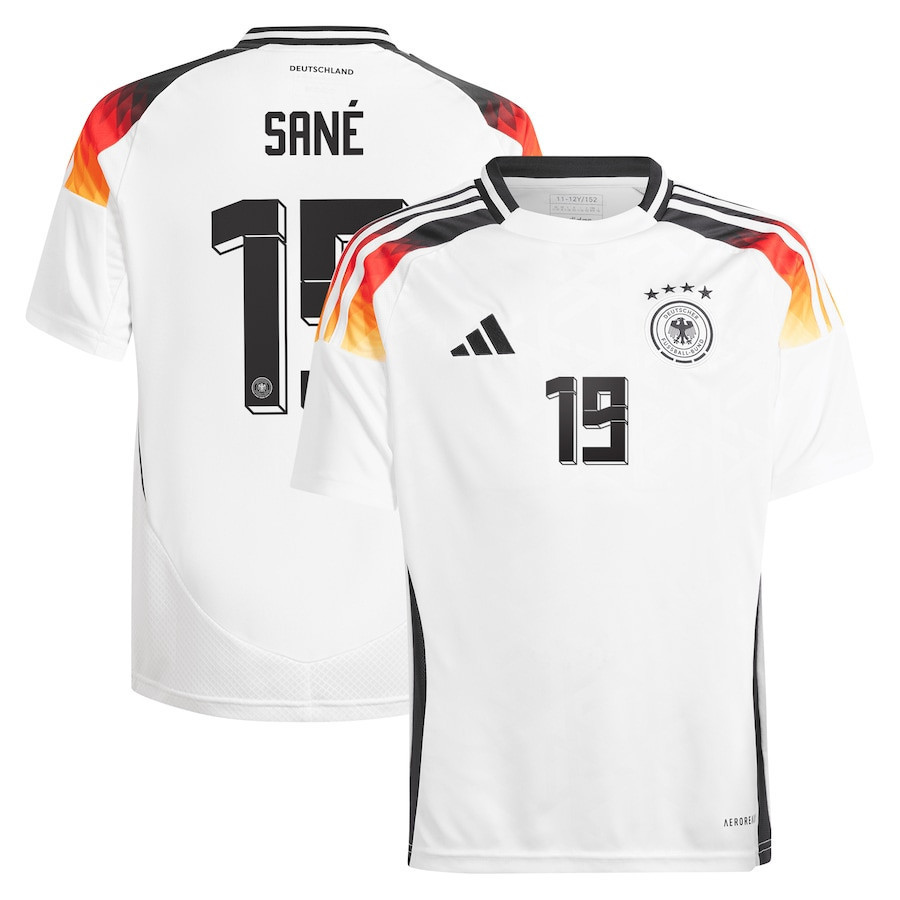 Leroy San 19 Germany National Team 2024 Home YOUTH Jersey – White