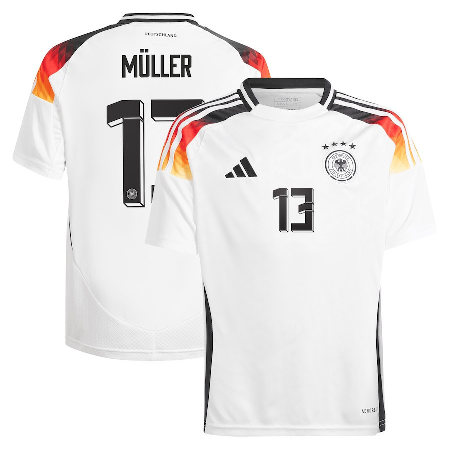 Thomas Mller 13 Germany National Team 2024 Home YOUTH Jersey – White