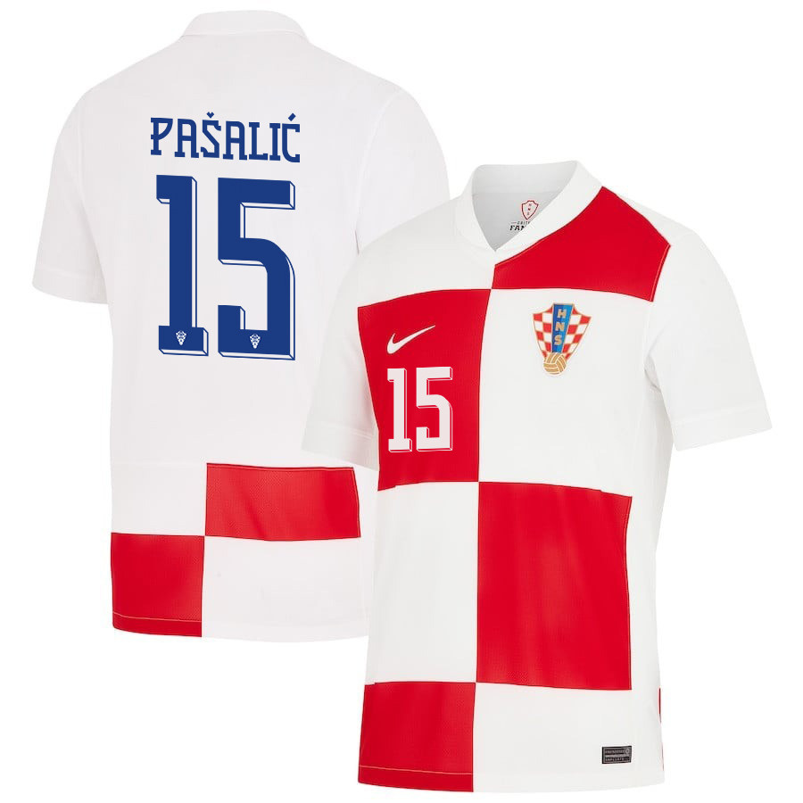 Mario Paali? 15 Croatia National Team 2024 Home Men Jersey – White