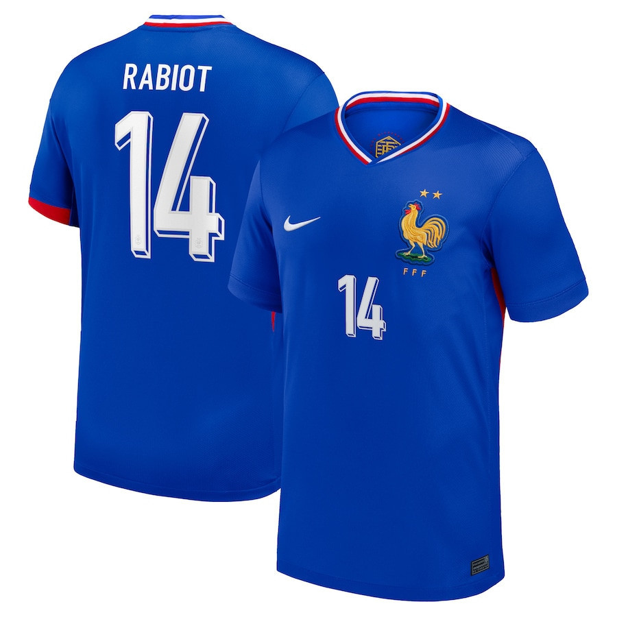 Adrien Rabiot 14 France National Team 2024 Home YOUTH Jersey – Blue