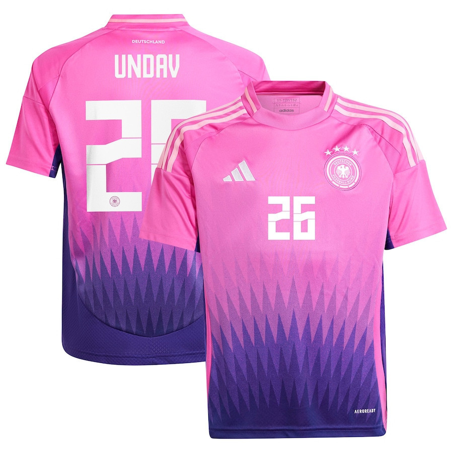 Deniz Undav 26 Germany National Team 2024 Away YOUTH Jersey – Pink