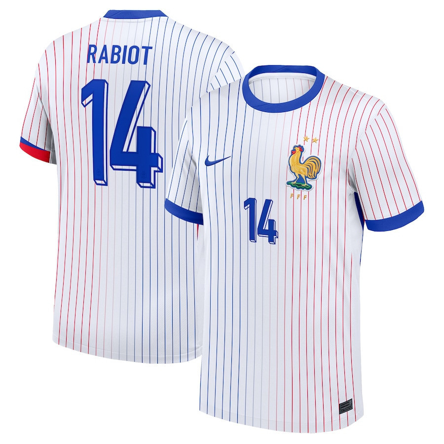 Adrien Rabiot 14 France National Team 2024 Away YOUTH Jersey – White