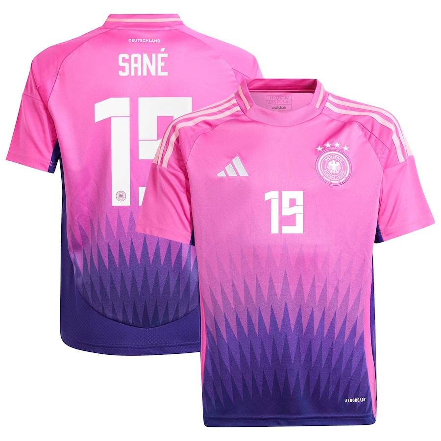 Leroy San 19 Germany National Team 2024 Away YOUTH Jersey – Pink