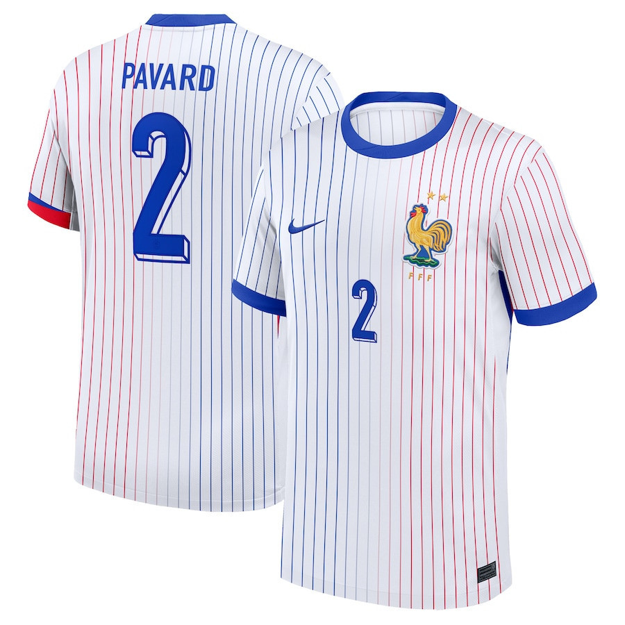 Benjamin Pavard 2 France National Team 2024 Away YOUTH Jersey – White