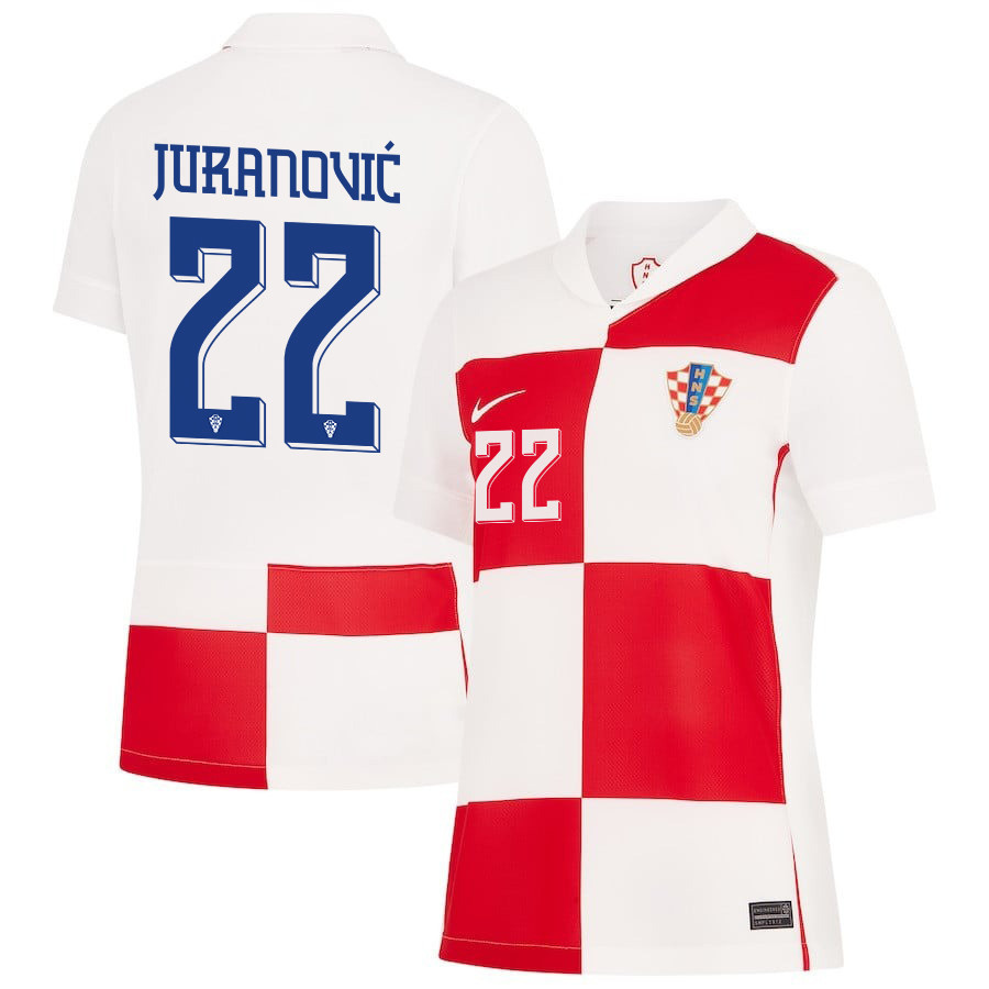 Josip Juranovi? 22 Croatia National Team 2024 Home WOMEN Jersey – White
