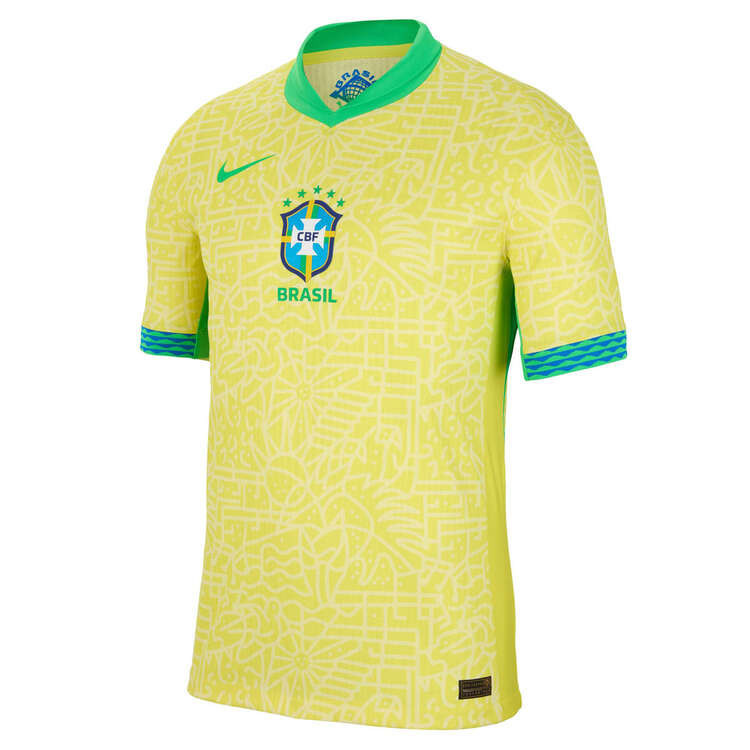 Brazil 2024/25 Match Home Football Jersey – Men Yellow