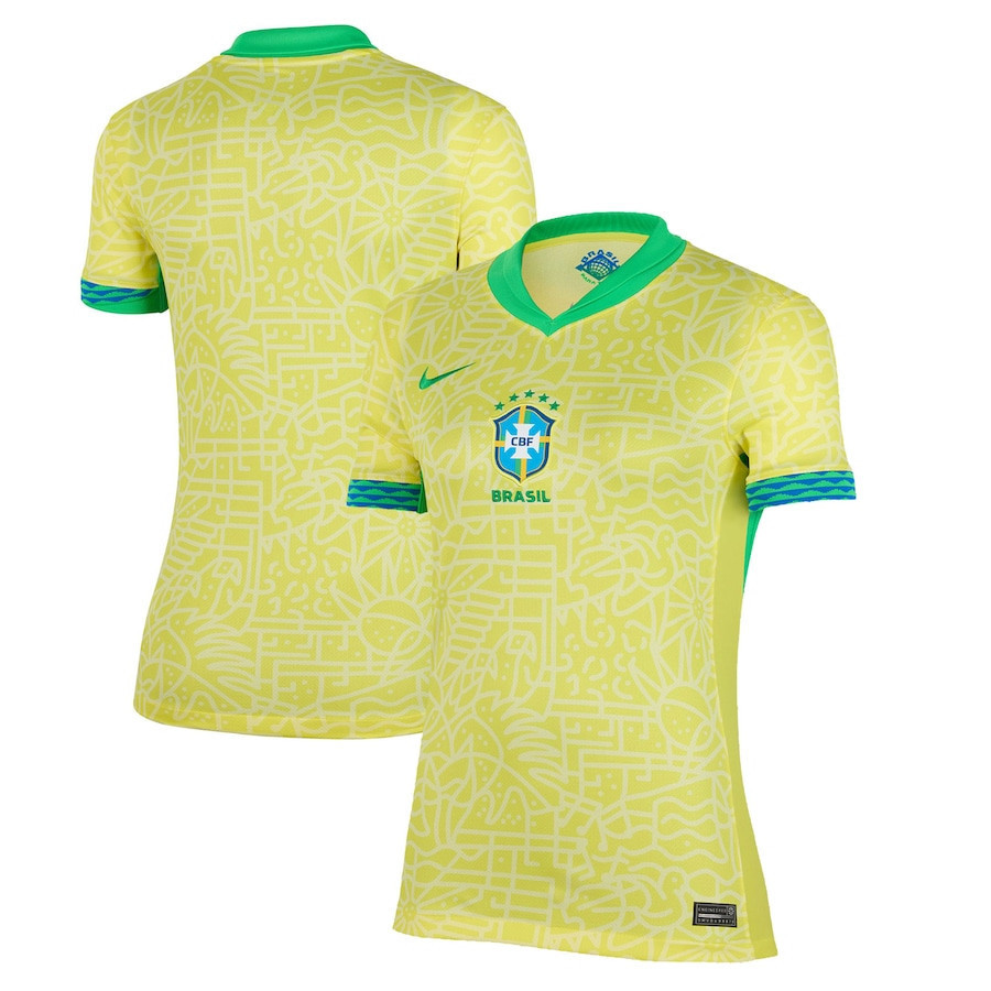 Brazil National Team 2024 Home Stadium Women Jersey – Yellow