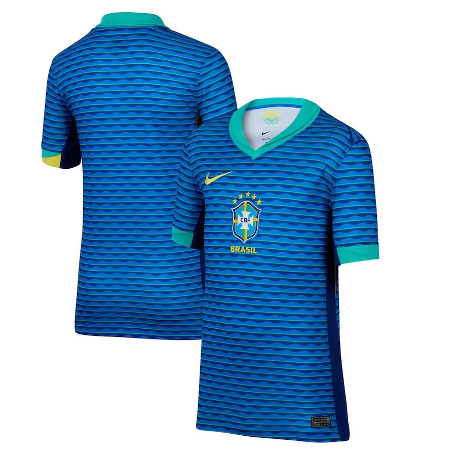 Brazil National Team 2024 Away Stadium YOUTH Jersey – Blue