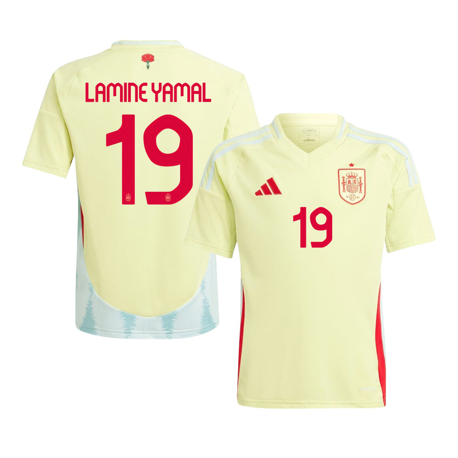 Lamine Yamal 19 Spain National Team 2024 Away YOUTH Jersey – Yellow
